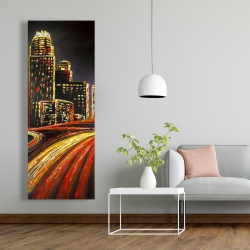 Canvas 20 x 60 - Lively city by night