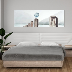 Toile 20 x 60 - Mouette à la marina