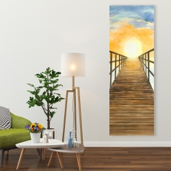 Toile 20 x 60 - Couché de soleil dans la mer