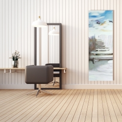 Toile 20 x 60 - Arrêt à la plage