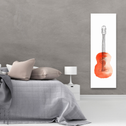 Toile 20 x 60 - Petite guitare rouge