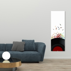 Canvas 20 x 60 - Notes escaping from a vinyl record