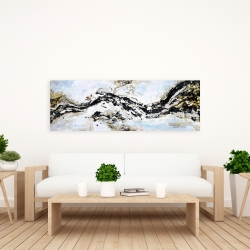 Canvas 20 x 60 - Abstract and texturized paint splash