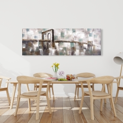 Canvas 20 x 60 - Abstract paint spotted bridge