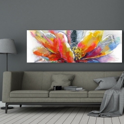Canvas 20 x 60 - Abstract flower with texture