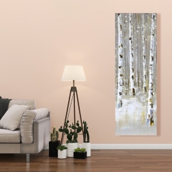 Canvas 20 x 60 - Birch forest by winter