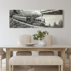 Canvas 20 x 60 - Vintage passenger locomotive 