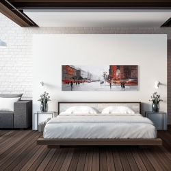 Toile 20 x 60 - Scène de rue classique