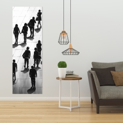 Canvas 20 x 60 - Silhouettes of people on the street