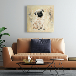 Canvas 24 x 24 - Small pug dog