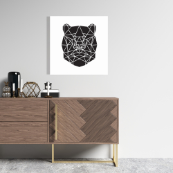 Canvas 24 x 24 - Geometric bear head