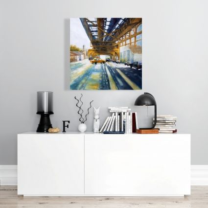 Cars under the bridge