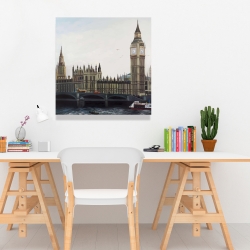Canvas 24 x 24 - Big ben clock elizabeth tower in london
