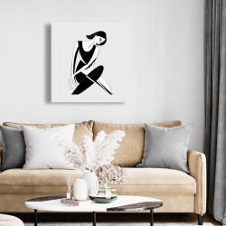 Toile 24 x 24 - Femme assise