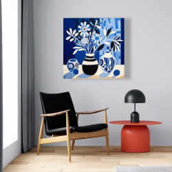 Toile 24 x 24 - Vases bleus