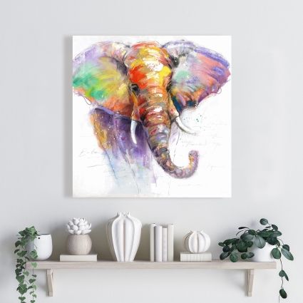 Beautiful and colorful elephant