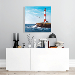 Canvas 24 x 24 - Lighthouse at the edge of the sea