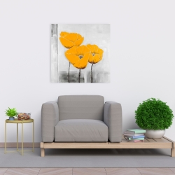 Canvas 24 x 24 - Three yellow flowers