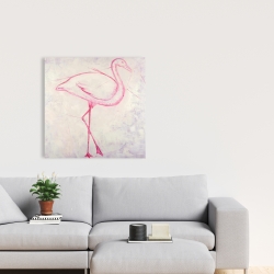 Canvas 24 x 24 - Flamingo sketch