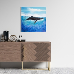 Canvas 24 x 24 - Blue whale