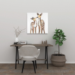 Canvas 24 x 24 - Deer with its fawn