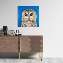 Canvas 24 x 24 - Colorful spotted owl