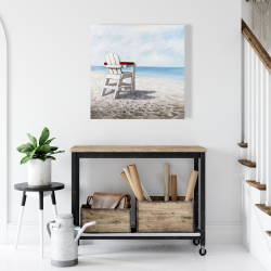 Canvas 24 x 24 - White beach chair