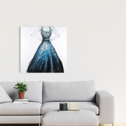 Toile 24 x 24 - Robe bleue de princesse