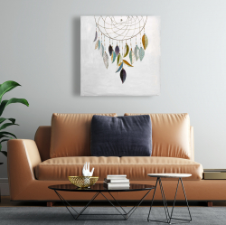 Canvas 24 x 24 - Dreamcatcher with feathers