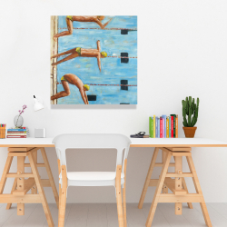 Canvas 24 x 24 - Swimmers
