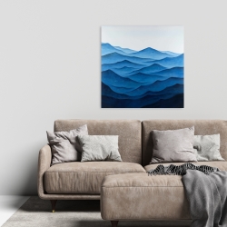 Canvas 24 x 24 - Dark calm ocean waves