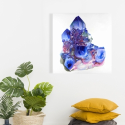 Canvas 24 x 24 - Blue and purple quartz cristal