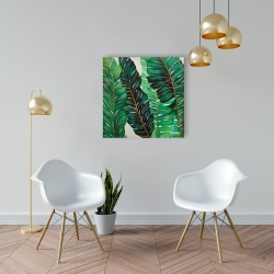Canvas 24 x 24 - Several exotic plant leaves