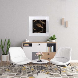 Canvas 24 x 24 - Golden feathers