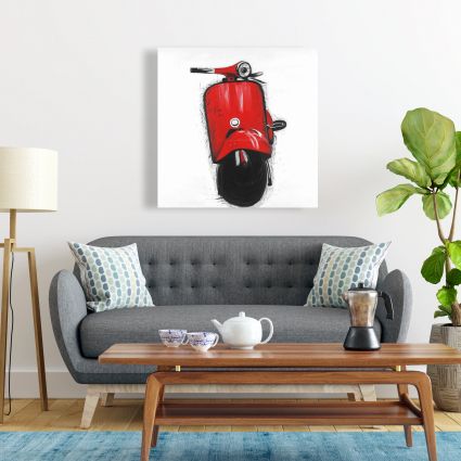 Red italian scooter