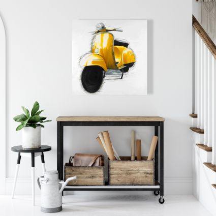Yellow italian scooter