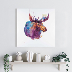 Canvas 24 x 24 - Abstract moose