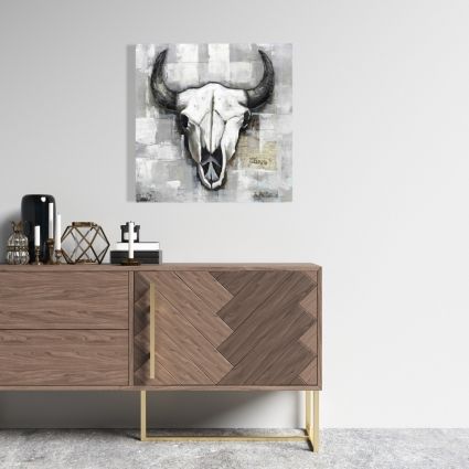Industrial style bull skull