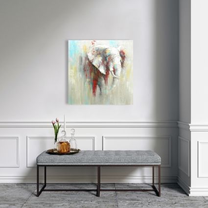 Abstract elephant with paint splash