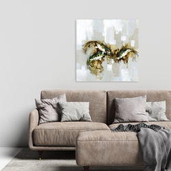 Canvas 24 x 24 - Three abstract koi fish