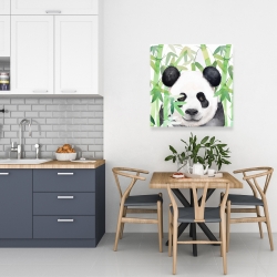 Canvas 24 x 24 - Hidden panda in bamboo