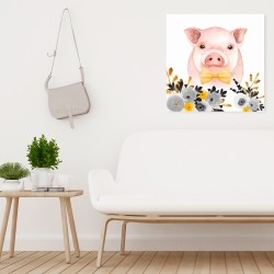 Canvas 24 x 24 - Chic pig