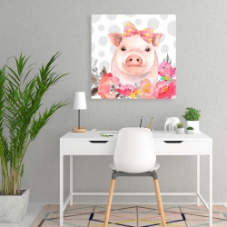 Canvas 24 x 24 - Pretty pig