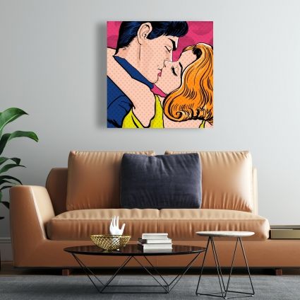 Pop art style couple