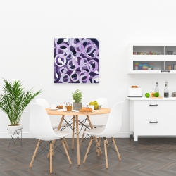 Canvas 24 x 24 - Abstract purple rings