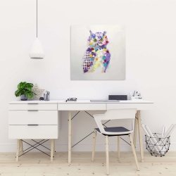 Canvas 24 x 24 - Textured abstract owl