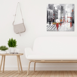 Canvas 24 x 24 - Abstract cloudy city street