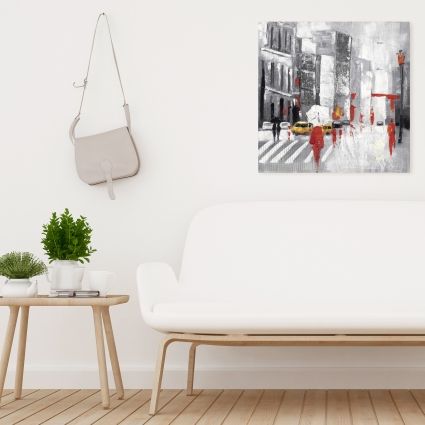 Abstract cloudy city street
