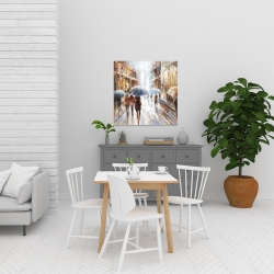Canvas 24 x 24 - Abstract passersby in the city
