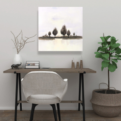 Toile 24 x 24 - Paysage d'arbres abstraits
